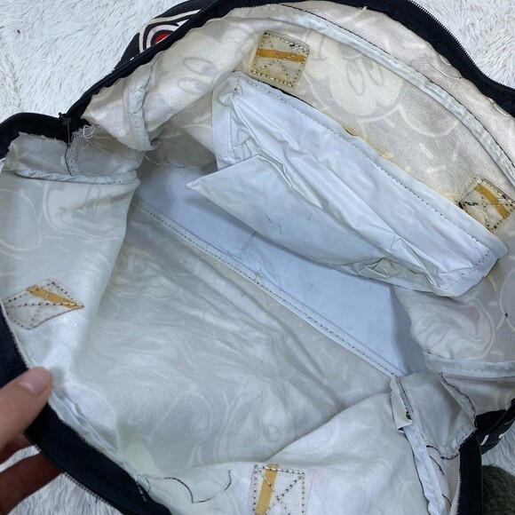 Vintage Mickey Unlimited Mickey Mouse Pattern Canvas Duffel Travel Bag - Picture 8 of 12